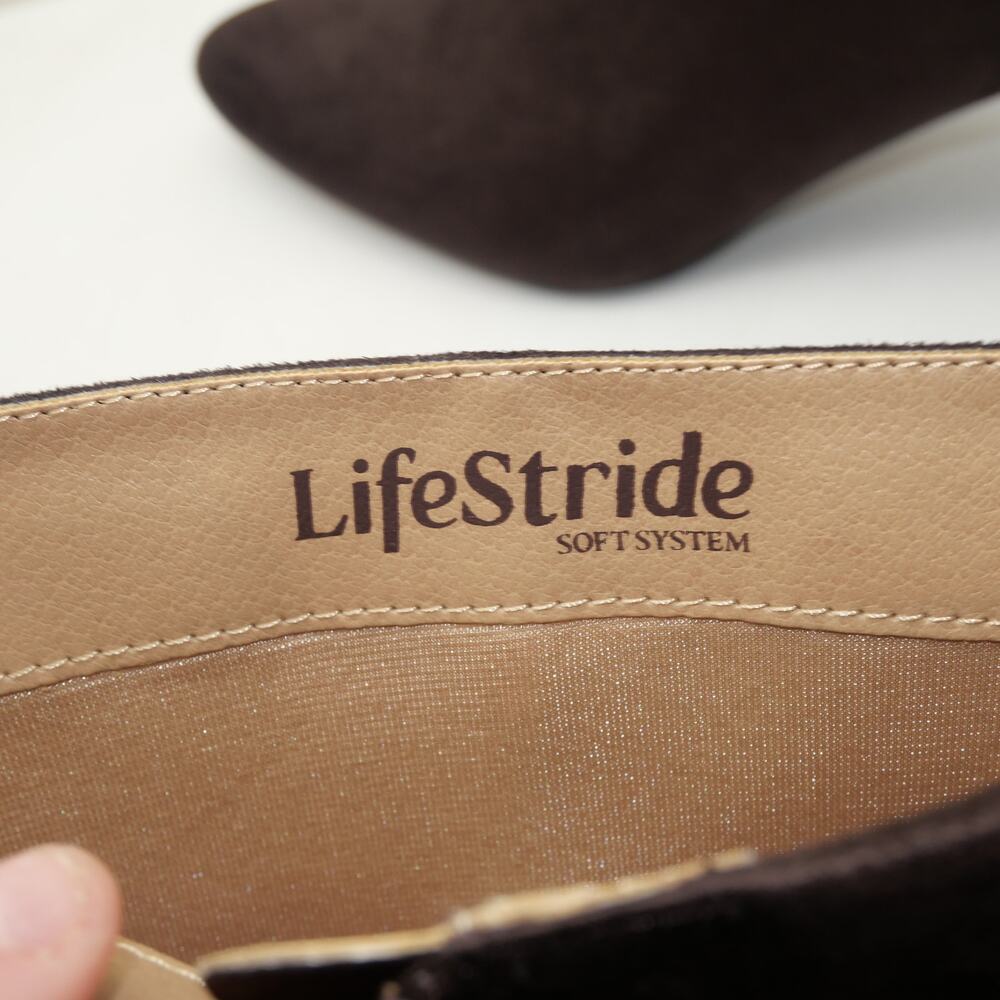 NEW LifeStride Women's 9.5 Guild Knee High WIDE CALF Heeled Boots  Brown - Picture 11 of 12